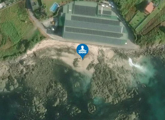 Satellite image of Praia dos Castros