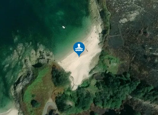 Satellite image of Praia da Barda
