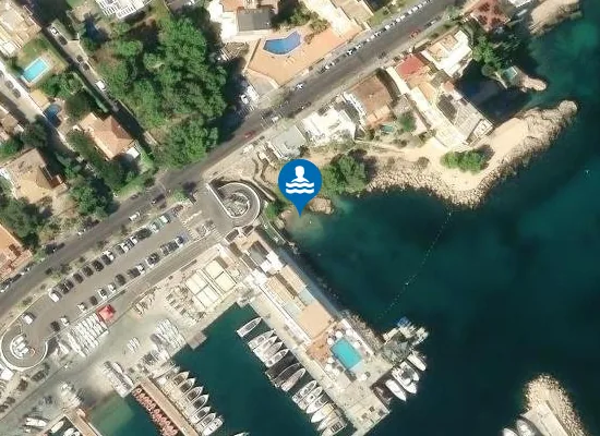 Satellite image of Platja de Calanova