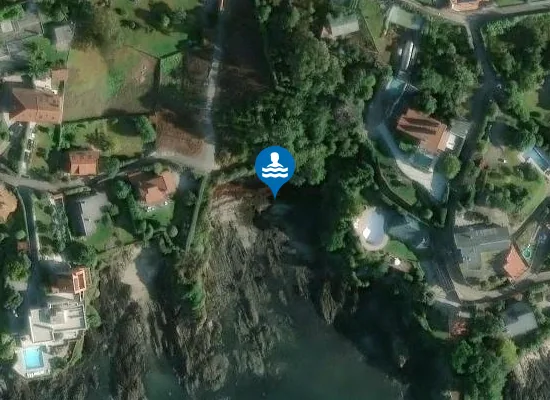Satellite image of Praia de Ribas Brancas