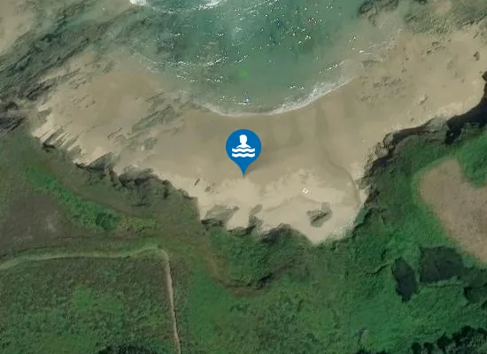 Satellite image of Praia de Pradeira
