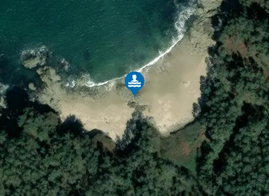Satellite image of Praia das Raias