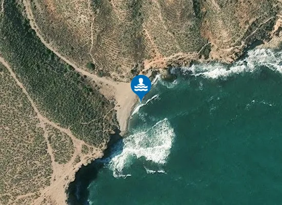 Satellite image of Playa del Barranco Ancho