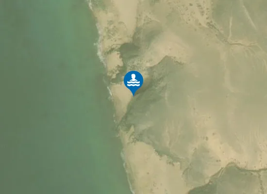 Satellite image of Playa de los Boluditos
