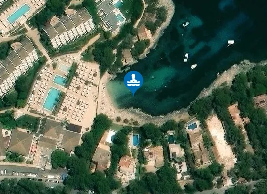 Satellite image of Caló de sa Torre