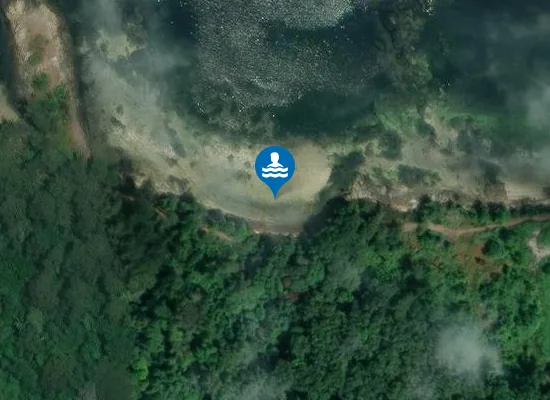 Satellite image of Praia do Fradiño