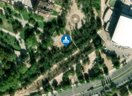Satellite image of Playa Fluvial del Huerva