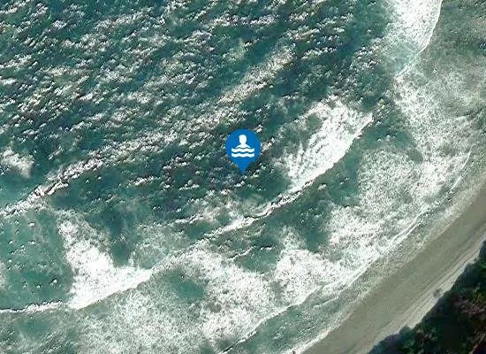 Satellite image of Playa Los Negros