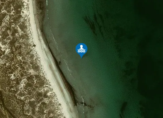 Satellite image of Playa de La Barraca Quemada