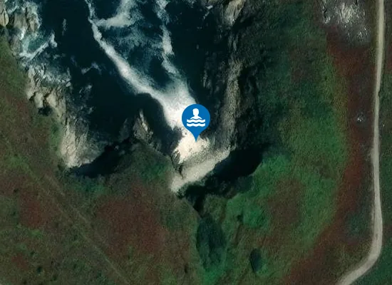 Satellite image of Praia de Caniveliños