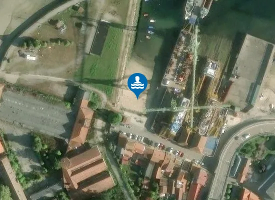 Satellite image of Praia do Pilón