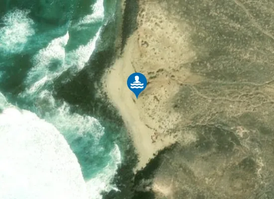 Satellite image of Playa Baja del Ganado