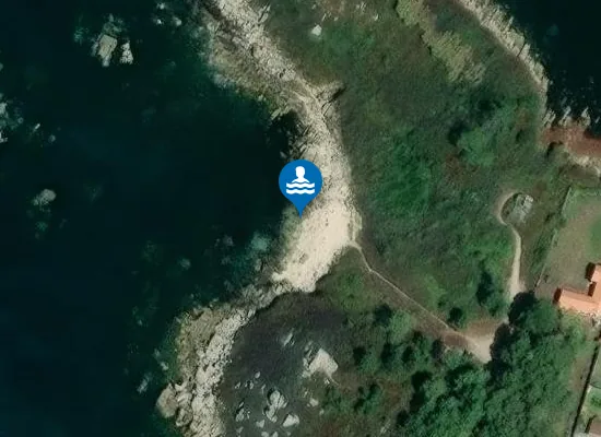 Satellite image of Praia do Castriño