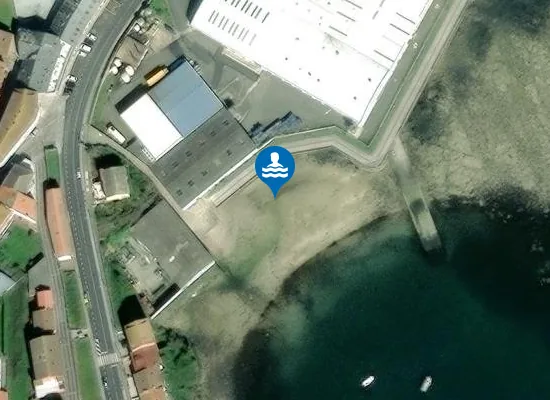 Satellite image of Praia de Cedeira
