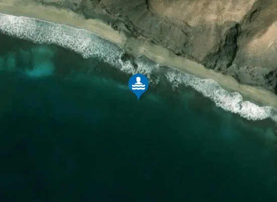 Satellite image of Playa Las Coloradas