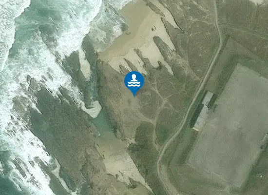 Satellite image of Praia das Furnas