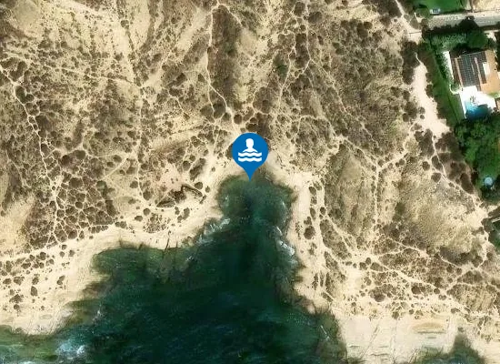 Satellite image of Cala de Cantalars