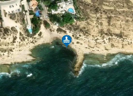 Satellite image of Cala de la Palmera
