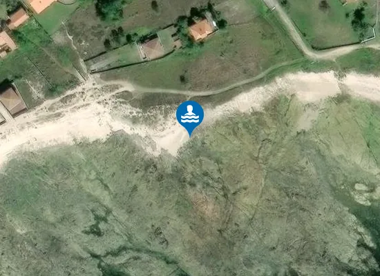 Satellite image of Praia da Ladeira