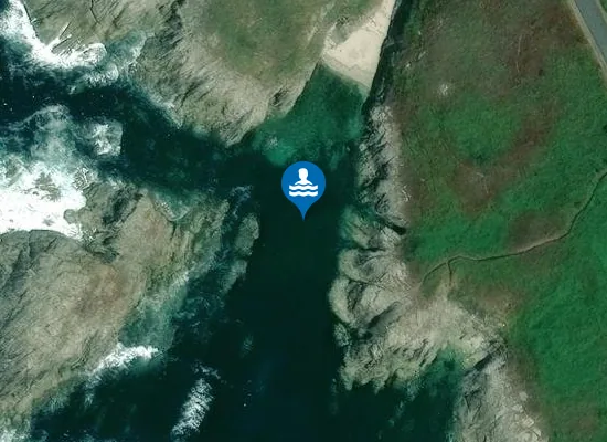Satellite image of Praia da Insua