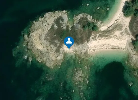 Satellite image of Praia das Agullas