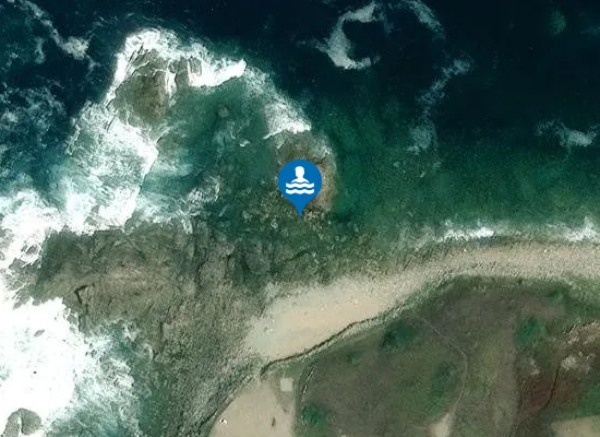 Satellite image of Praia dos Cristais
