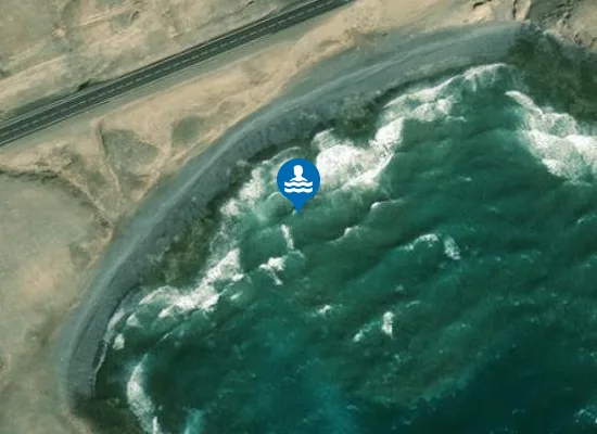 Satellite image of Playa Laja del Corral