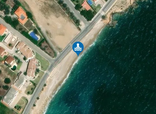Satellite image of Platja de les Salines