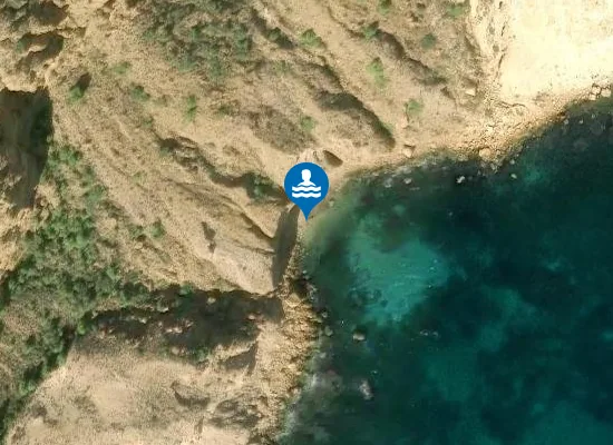 Satellite image of Platja de la Caleta