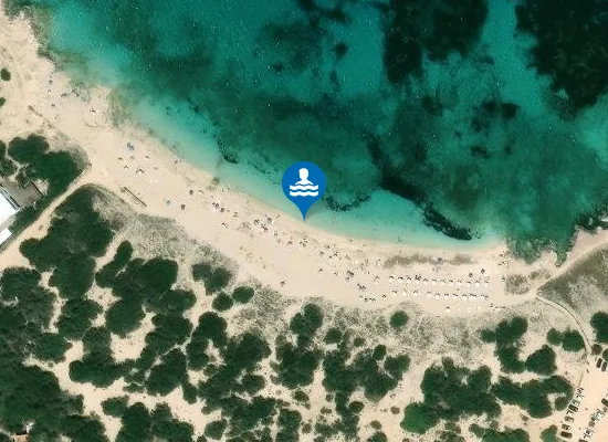 Satellite image of Platja de ses Canyes