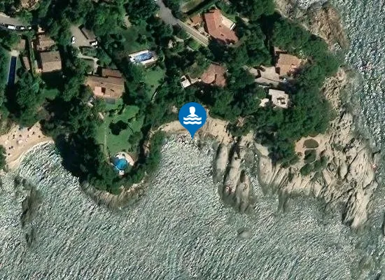 Satellite image of Cala de les Roques Planes