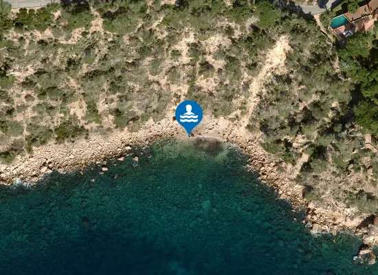 Satellite image of sa Platjola