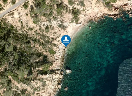 Satellite image of Platja de sa Pedrera