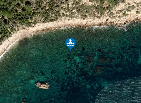 Satellite image of Platja de Vallpresona