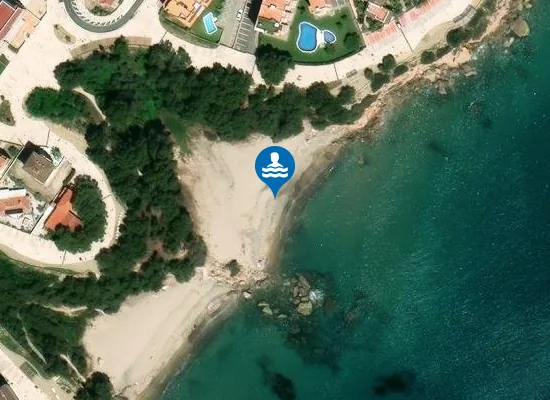 Satellite image of Cala de les Sirenes