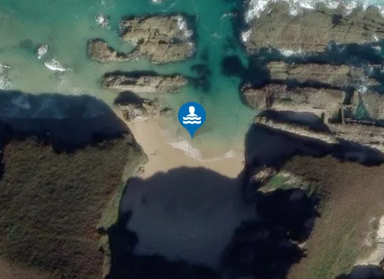 Satellite image of Playa del Oso