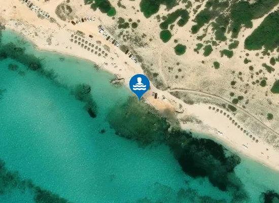 Satellite image of Platja Es Códol Foradat