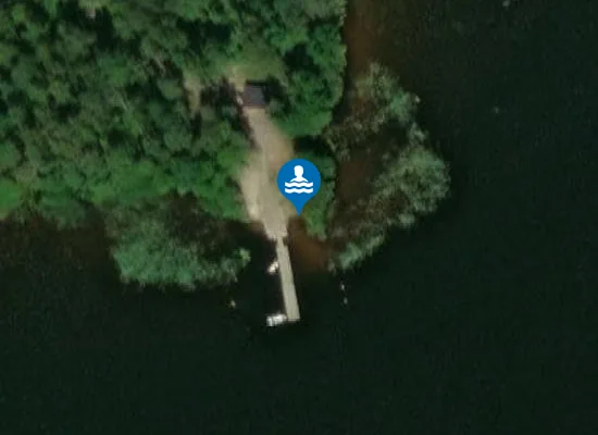 Satellite image of Hiidensaaren rantautumispaikka ja laivalaituri