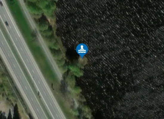 Satellite image of Vikmaninlahden uittopaikka