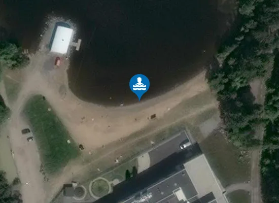 Satellite image of Kaupinojan uimaranta