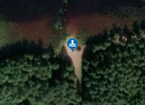 Satellite image of Rautjärven uimapaikka