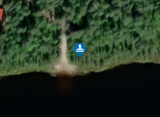 Satellite image of Valkeisen uimaranta