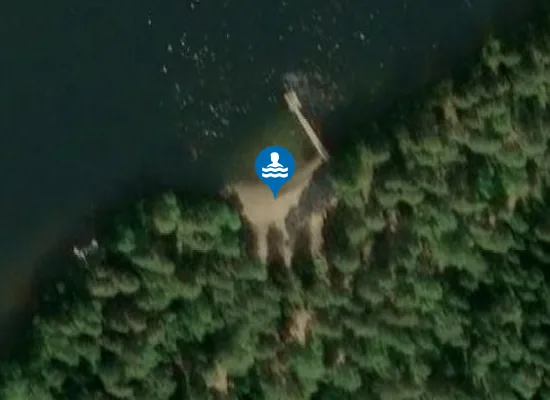 Satellite image of Flacksjö uimaranta