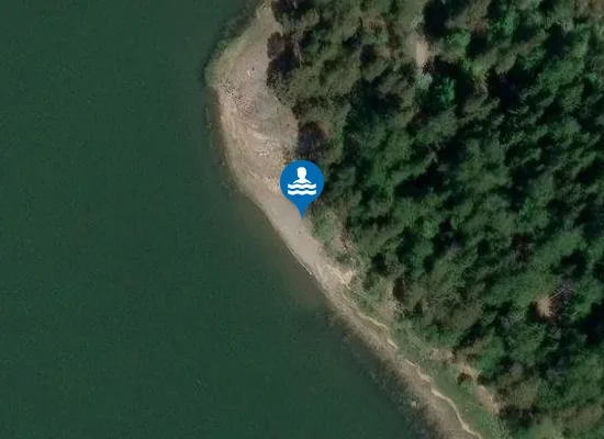 Satellite image of Lehtisaaren uimaranta