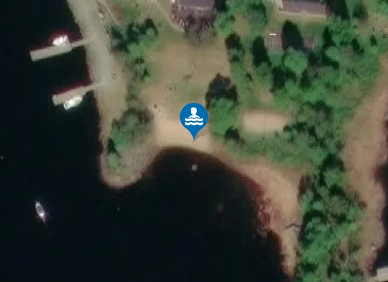Satellite image of Köpmanholmen simstrand