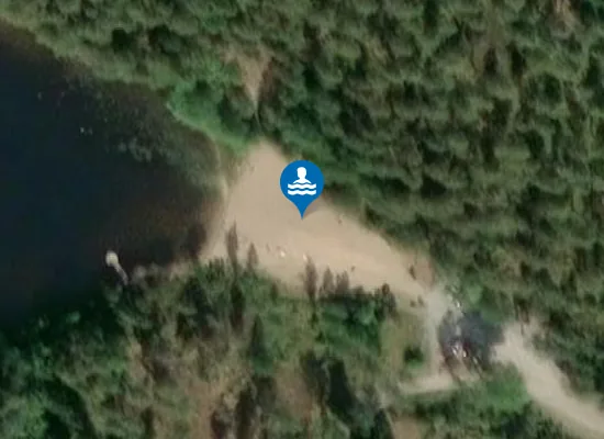 Satellite image of Grabbskog simstrand