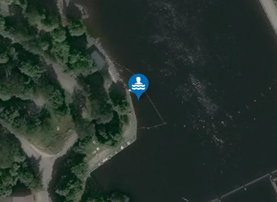 Satellite image of Mältinrannan talviuintipaikka