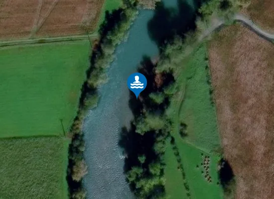 Satellite image of Plage de Poey d'Oloron