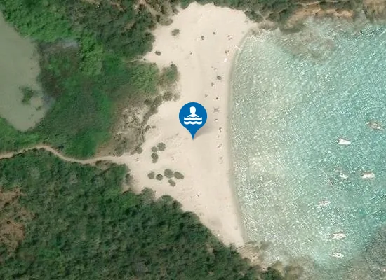 Satellite image of Plage de Carataggio (Tahiti Beach)