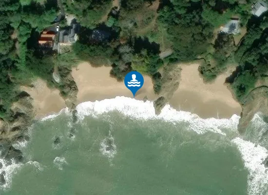Satellite image of Plages de la Petite Vallée
